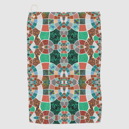 Bildwiederholung mit leichter Fraktal-Wirkung Golfhandtuch (Vorderseite)