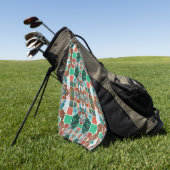 Bildwiederholung mit leichter Fraktal-Wirkung Golfhandtuch (Gras)