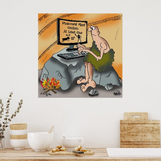 Bildzeichen in Passwörtern Poster (Küche)