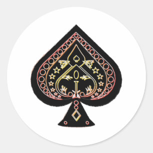 Bildzeichen: Orange und Rot: Runder Aufkleber