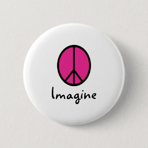 Bildzeichen PINK PEACE Button