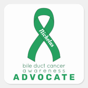 Bile Duct Cancer Advocate White Quadratischer Aufkleber
