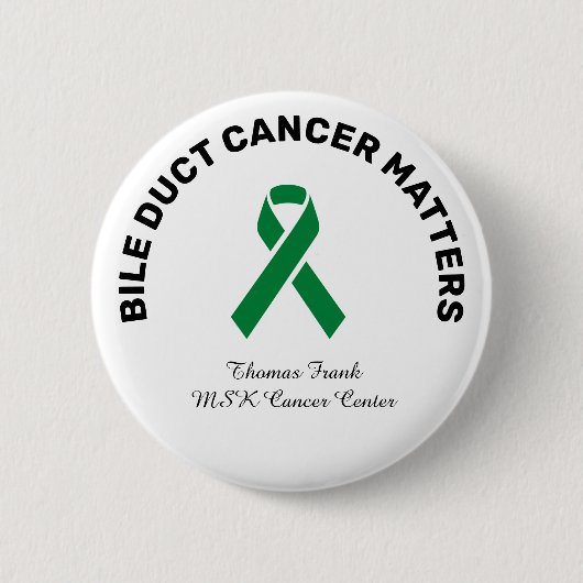 Bile Duct Cancer Awareness Button (Vorderseite)