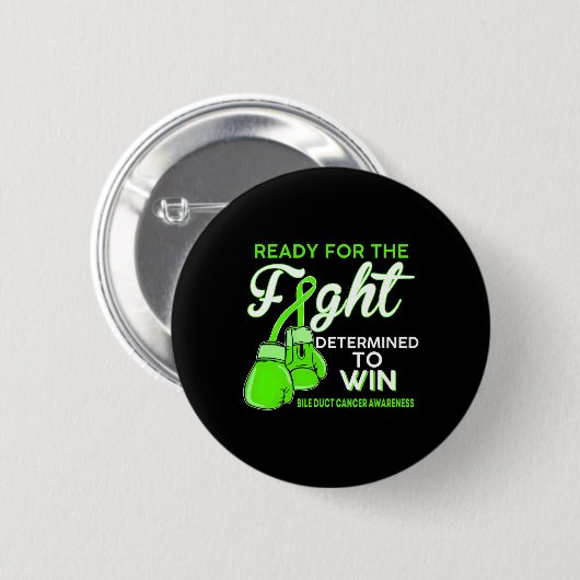 Bile Duct Cancer Awareness Green Butterfly Button (Vorne & Hinten)