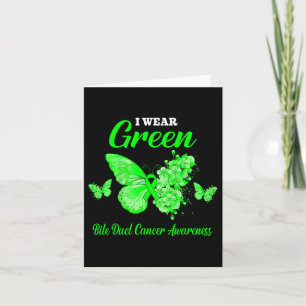 Bile Duct Cancer Awareness I Tragen Green Butterfl Karte