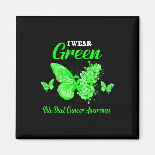 Bile Duct Cancer Awareness I Tragen Green Butterfl Magnet