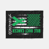 Bile Duct Cancer Awareness Kelly Green Ribbon US F Fleecedecke (Vorderseite (Horizontal))