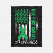 Bile Duct Cancer Awareness Kelly Green Ribbon US F Fleecedecke (Vorderseite)