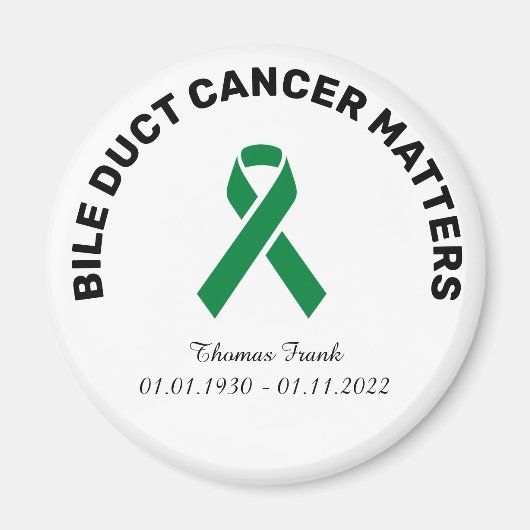 Bile Duct Cancer Awareness Magnet (Vorne)
