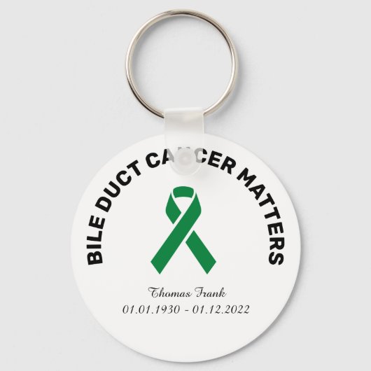 Bile Duct Cancer Awareness Memory Schlüsselanhänger (Vorderseite)