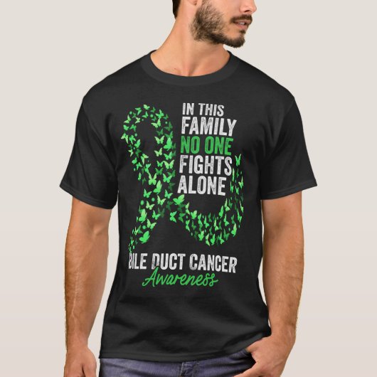 Bile Duct Cancer Awareness Month Butterflies Green T-Shirt (Vorderseite)