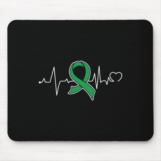 Bile Duct Cancer Awareness Support Ribbon Mousepad (Vorne)