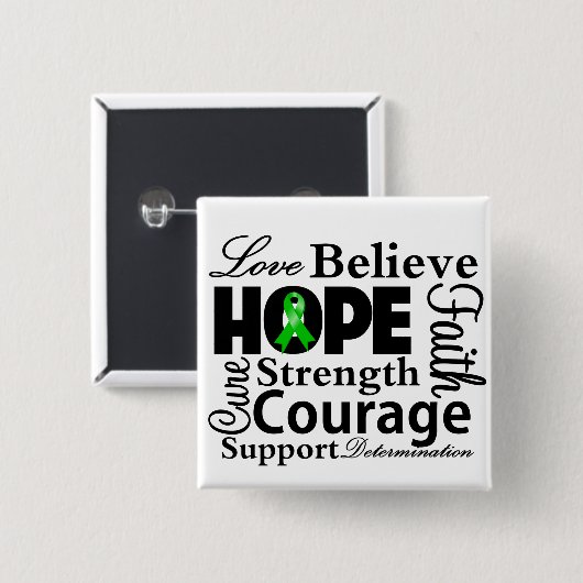 Bile Duct Cancer Collage of Hope Button (Vorne & Hinten)