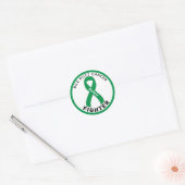 Bile Duct Cancer Fighter Ribbon White Runder Aufkleber (Umschlag)