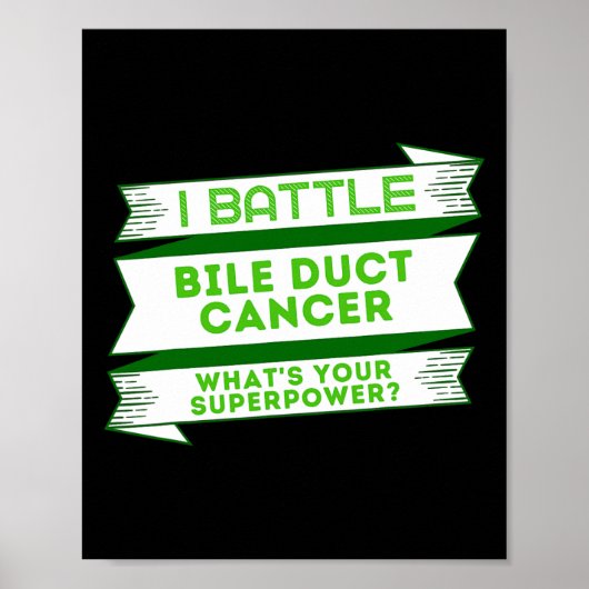 Bile Duct Cancer Superpower Poster (Vorne)