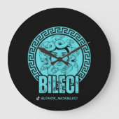 Bileci-Logo Große Wanduhr (Vorderseite)