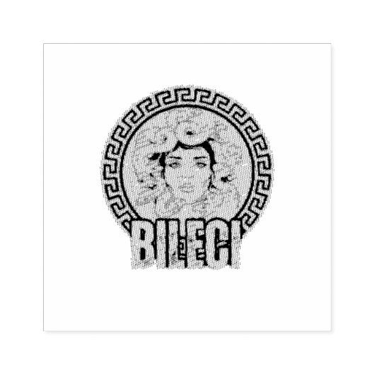 Bileci-Logo Gummistempel (Prägung)