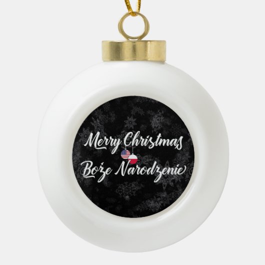 Bilingual American Holiday Ornament (Vorderseite)