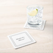 Bilingual Black & White Spanish Bendecido gesegnet Rechteckiger Pappuntersetzer (Vor Ort)