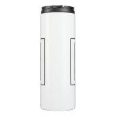 Bilingual Black & White Spanish Bendecido gesegnet Thermosbecher (Rückseite)