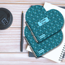 Bilingual Blue Blätter Crea Spanish Spiral Notizblock