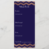 Bilingual Chic Rose Gold Wedding Menu Menükarte (Rückseite)
