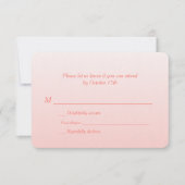 Bilingual Coral Ombre Wedding RSVP (Vorderseite)