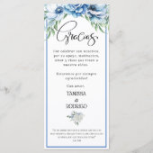 Bilingual Dankesmenü Hochzeit / Eng - Wellness-Cen Menükarte (Rückseite)