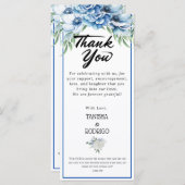 Bilingual Dankesmenü Hochzeit / Eng - Wellness-Cen Menükarte (Vorne/Hinten)