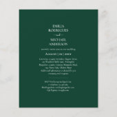 Bilingual Double Side Wedding Boda Green Flyer (Hinten)