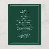 Bilingual Double Side Wedding Boda Green Flyer (Hinten)