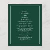 Bilingual Double Side Wedding Boda Green Flyer (Vorne)