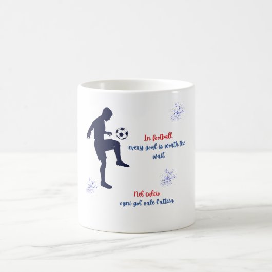 Bilingual-Fußball-Design Kaffeetasse (Mittel)