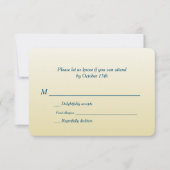 Bilingual Gold Ombre Wedding RSVP (Vorderseite)