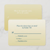 Bilingual Gold Ombre Wedding RSVP Karte (Vorne/Hinten)