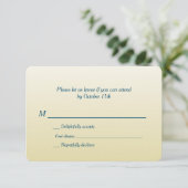 Bilingual Gold Ombre Wedding RSVP Karte (Stehend Vorderseite)