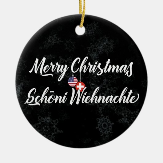Bilingual Holiday Decoration Keramikornament (Vorne)