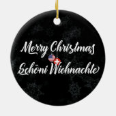 Bilingual Holiday Decoration Keramikornament (Hinten)