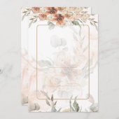 Bilingual Invitación de Boda Boho Template Einladung (Vorne/Hinten)