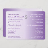 Bilingual Lila Ombre Wedding Einladung (Vorne/Hinten)