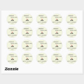 Bilingual Love Birds Wedding Danke Sticker (Blatt)