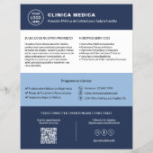 Bilingual Medical Clinic | English Spanish Flyer (Hinten)
