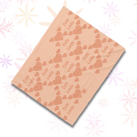 Bilingual Peach Fuzz Niedlich Linda Spanisch Fleecedecke