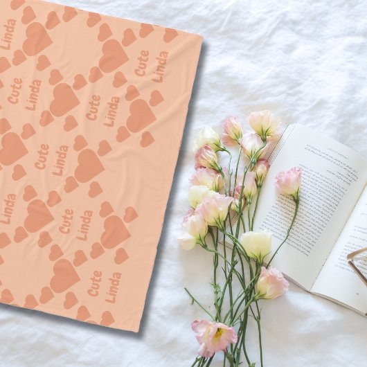 Bilingual Peach Fuzz Niedlich Linda Spanisch Fleecedecke