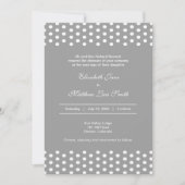 Bilingual Polka Dot Wedding Einladung 2-seitig (Vorderseite)
