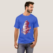 Bilingual Qataِِ oder Arabisch & Englisch Word Art T-Shirt (Vorne ganz)