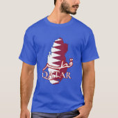 Bilingual Qataِِ oder Arabisch & Englisch Word Art T-Shirt (Vorderseite)