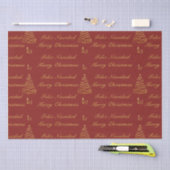 Bilingual Red and Golden Christmas Tree Seidenpapier (Handwerk)
