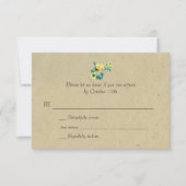 Bilingual Rustic Blume Garland Wedding RSVP (Vorderseite)