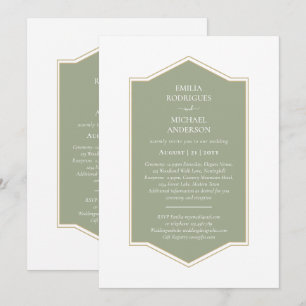 Bilingual Spanish Boda Budget Wedding Einladung